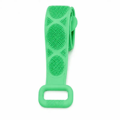 Silicone Double-Sided Bath Brush with Long Handle