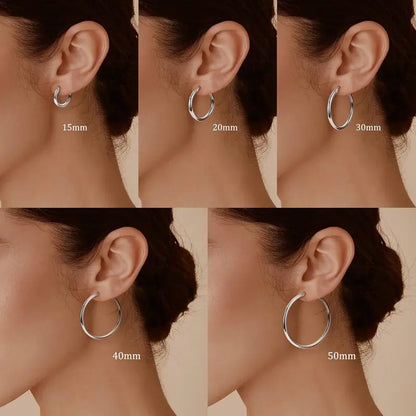 Women’s 925 Sterling Silver Gold Hoop Earrings