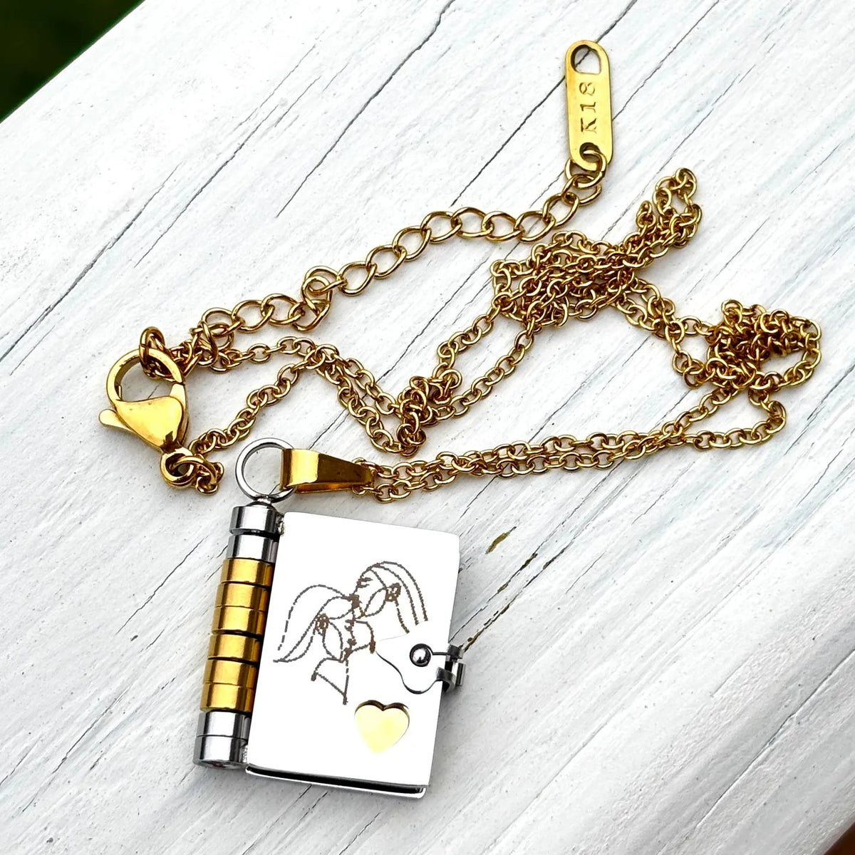 For Sisters - I Love You Sister Book Necklace