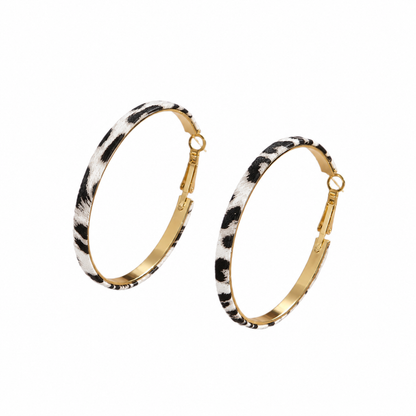 Bold Leopard Print Hoop Earrings