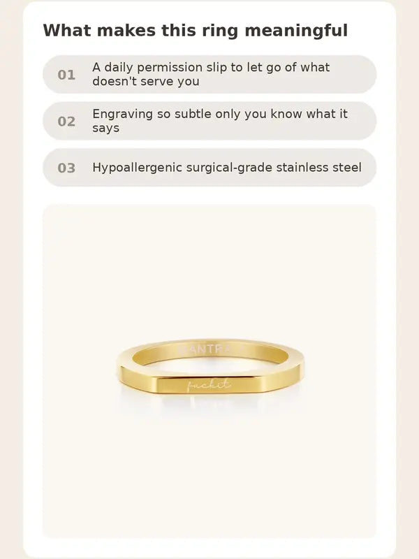 FuckIt Engraved Reminder Ring
