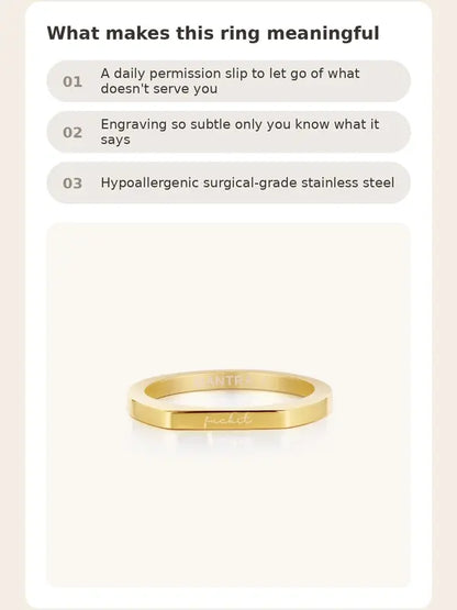 FuckIt Engraved Reminder Ring