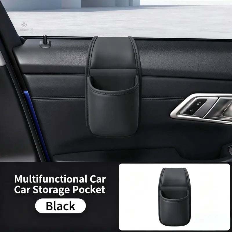 Leather Car Door Storage Pocket Organizer
