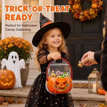 🎃 Halloween Cauldron Treat Bags – Clear Fillable Party Favor Bags