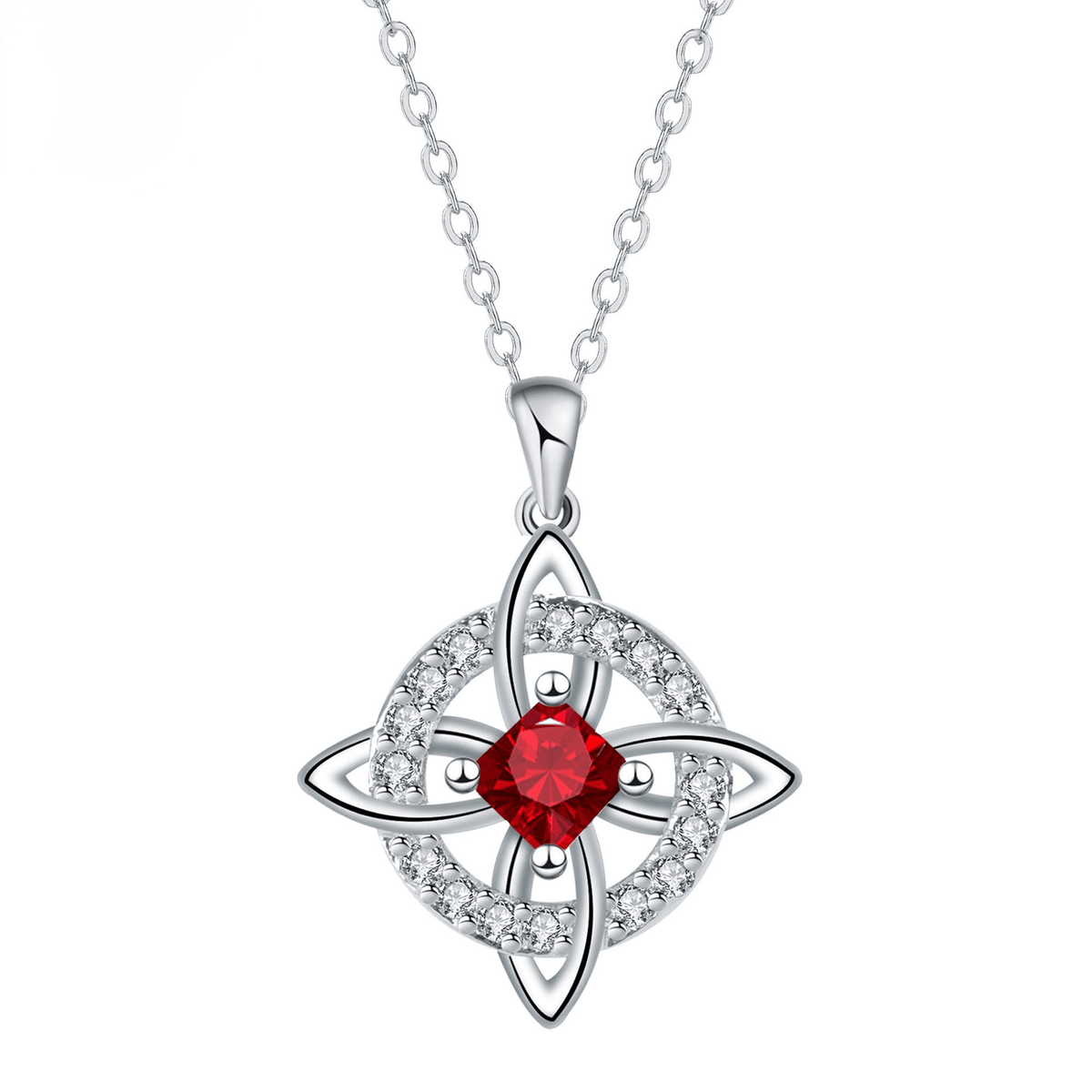 Mystic Knot Birthstone Necklace