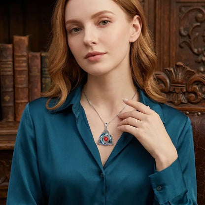 Celtic Trinity Knot Birthstone Necklace