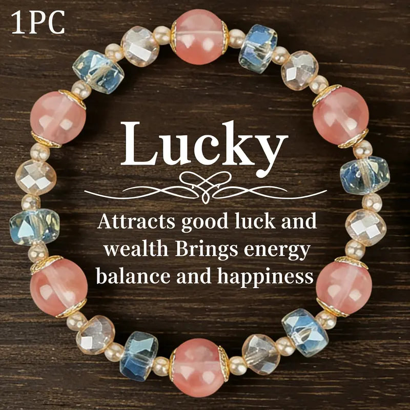 Natural Crystal Beaded Bracelet