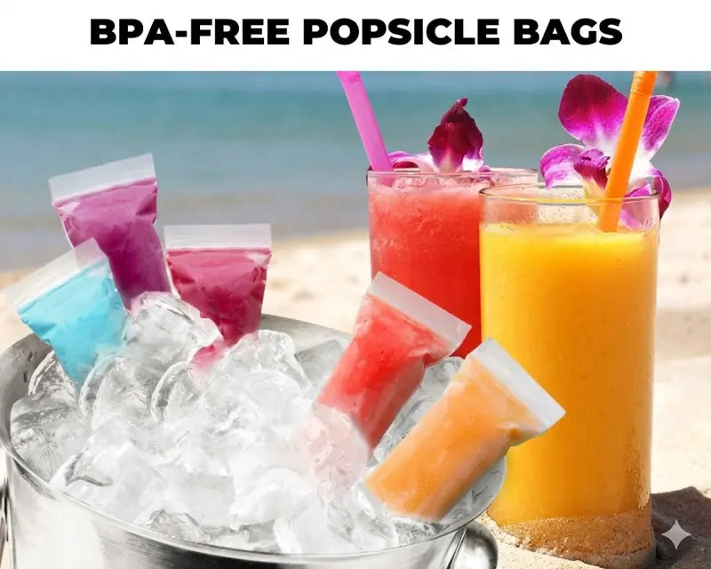 100-Pack Disposable Ice Pop Bags with Funnel