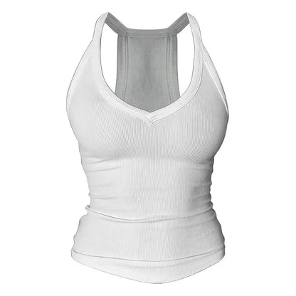 V Neck Tank Tops with Built-in Bra