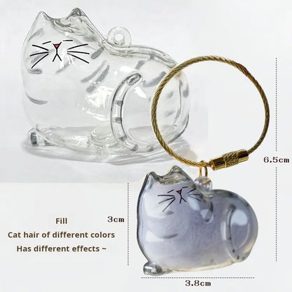 Cat Fur Keepsake Charm – Fillable Memory Keychain