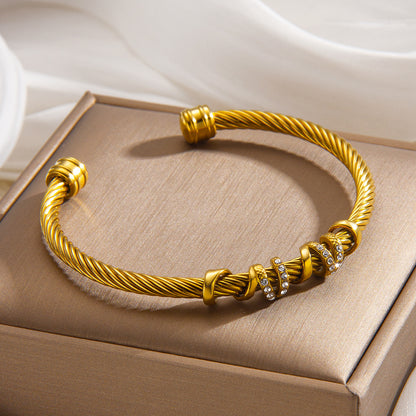 Adjustable Cable & Chain Bracelet Set