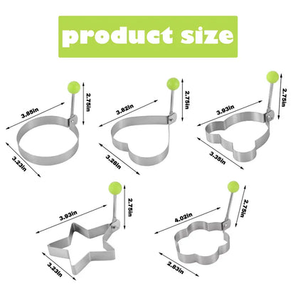 5 Counts Set Fried Egg Rings Molds