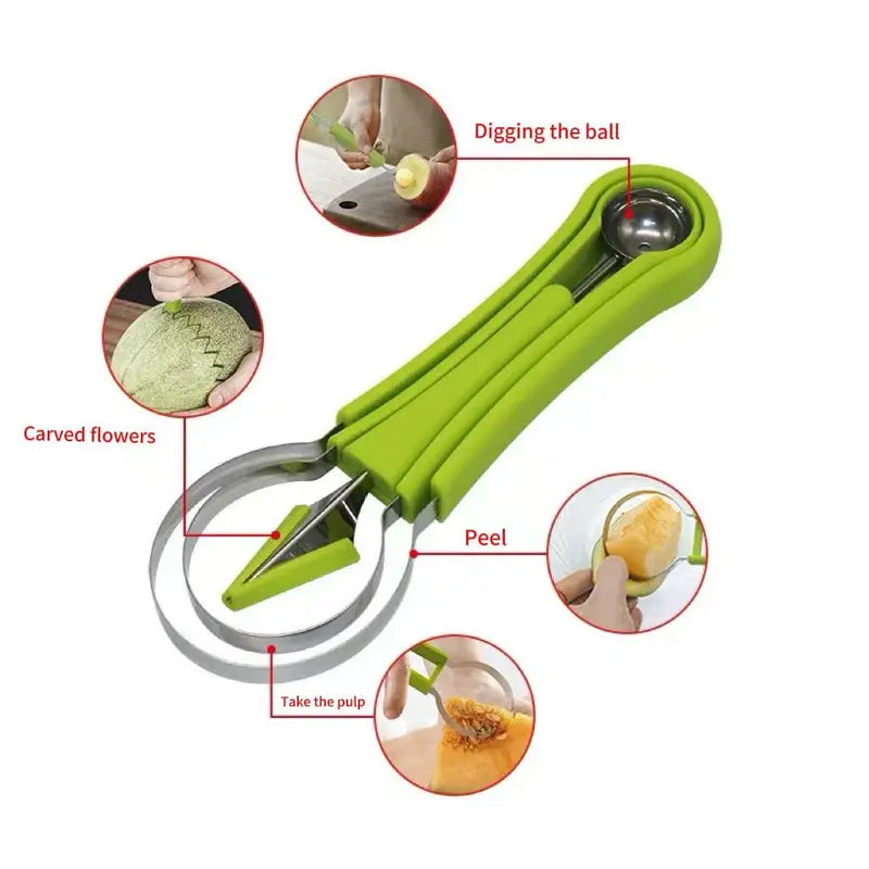 3-in-1 Stainless Steel Carving Tool Set