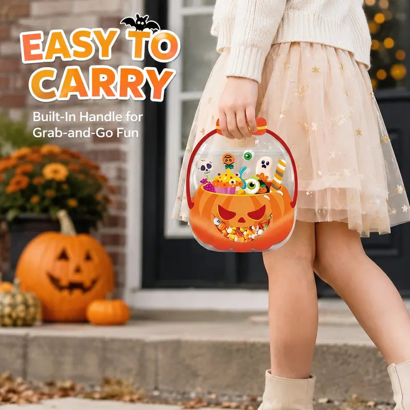 🎃 Halloween Cauldron Treat Bags – Clear Fillable Party Favor Bags
