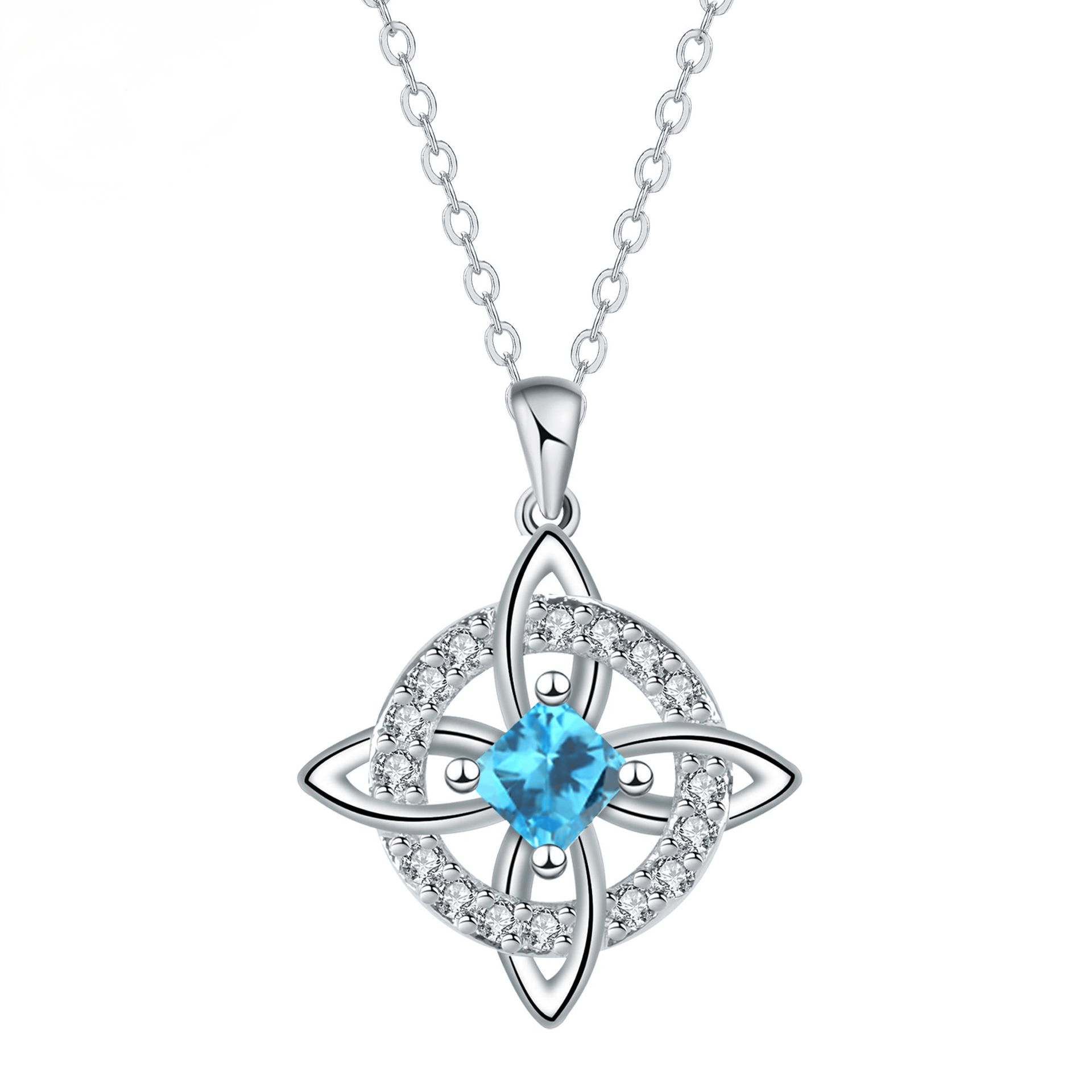 Mystic Knot Birthstone Necklace