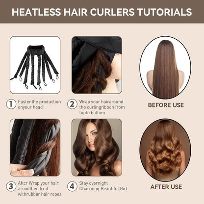 Heatless Satin Octopus Hair Curler – Overnight No-Heat Styling Wand