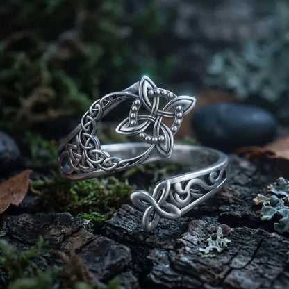 925 Sterling Silver Celtic Witch’s Knot Ring