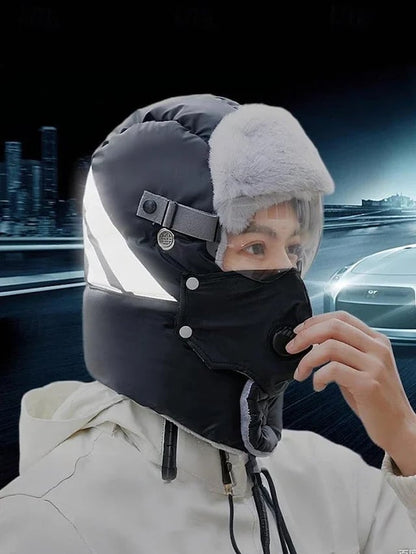 Waterproof Winter Goggles Aviator Bomber Hat