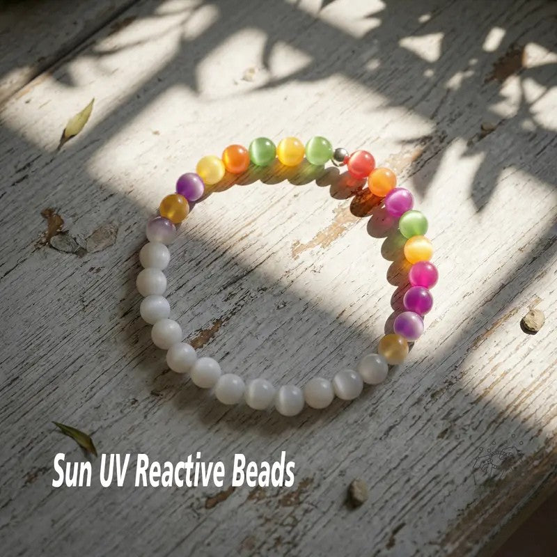 UV Reactive Rainbow Beaded Dopamine Choker