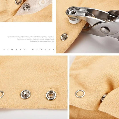Snap Button Kit with Hand Press Pliers
