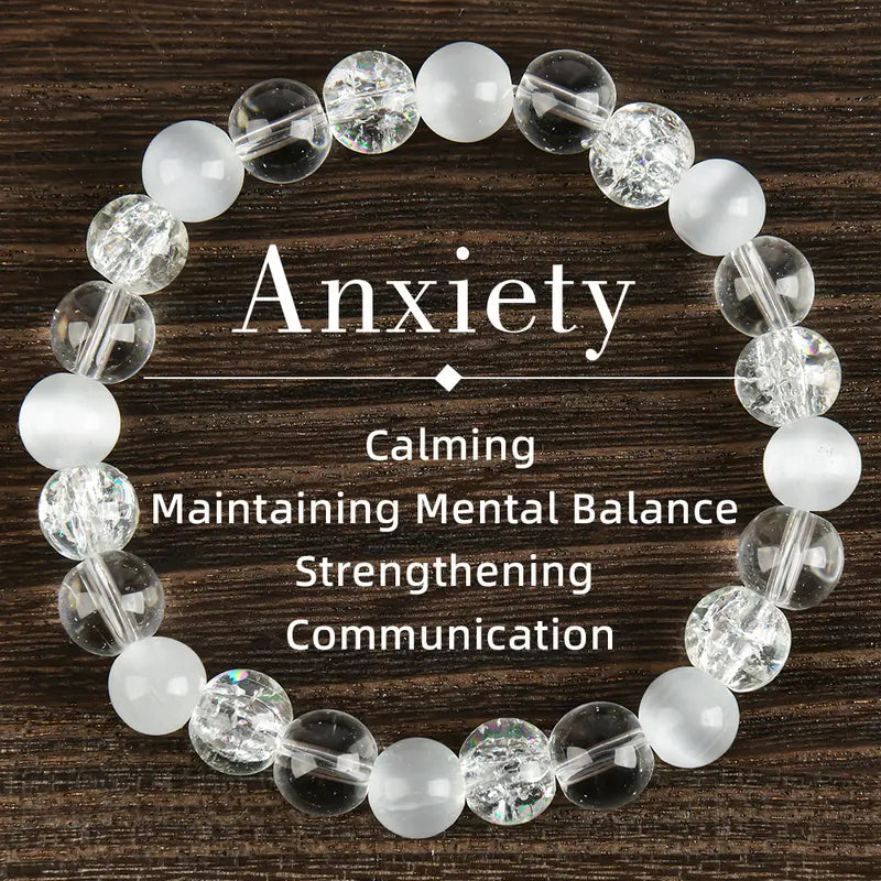 Relieve Anxiety Crystal Beaded Bracelet