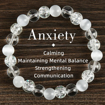 Relieve Anxiety Crystal Beaded Bracelet