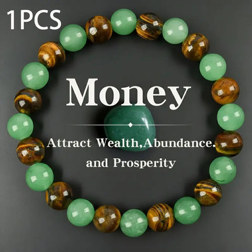Money Attraction Crystal Beaded Bracelet