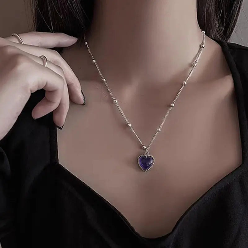 MoodShift Color-Changing Heart Necklace & Bracelet Set