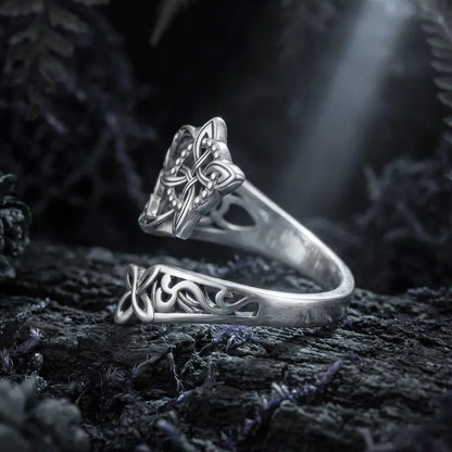 925 Sterling Silver Celtic Witch’s Knot Ring
