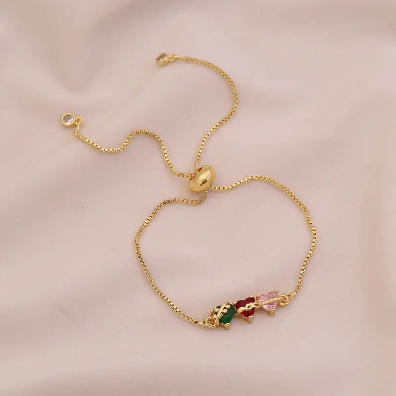 Three Sacred Hearts Necklace & Bracelet