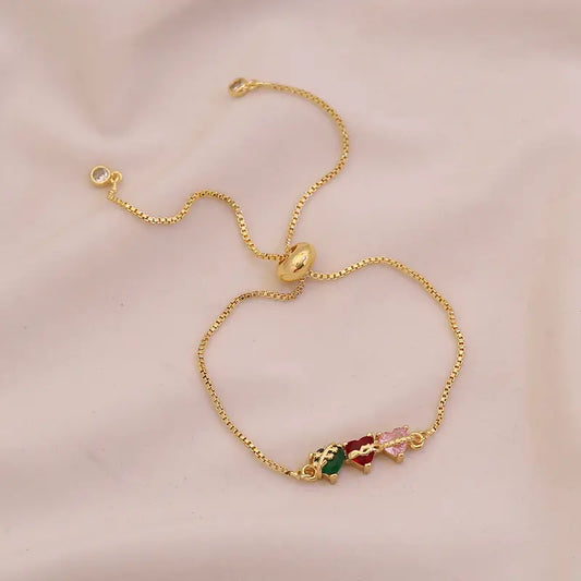 Three Sacred Hearts Necklace & Bracelet