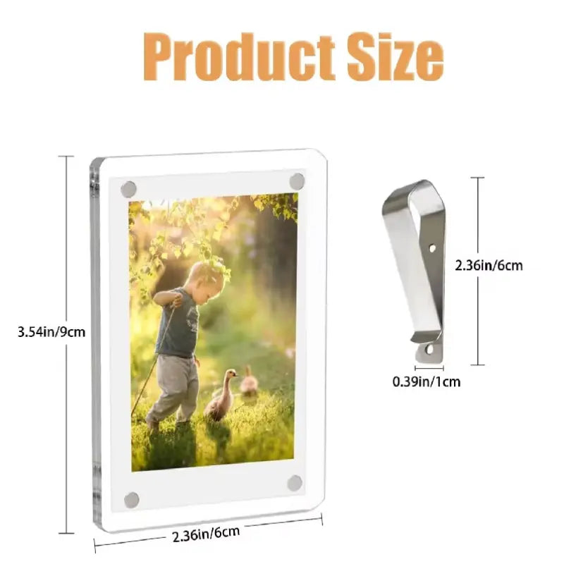 2-Pack Magnetic Mount Sun Visor Photo Clips