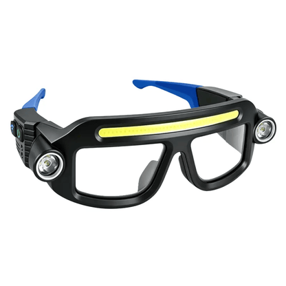 Hands-Free LED Headlamp Glasses — 5 Lighting Modes for Work, Repairs & Outdoor Use