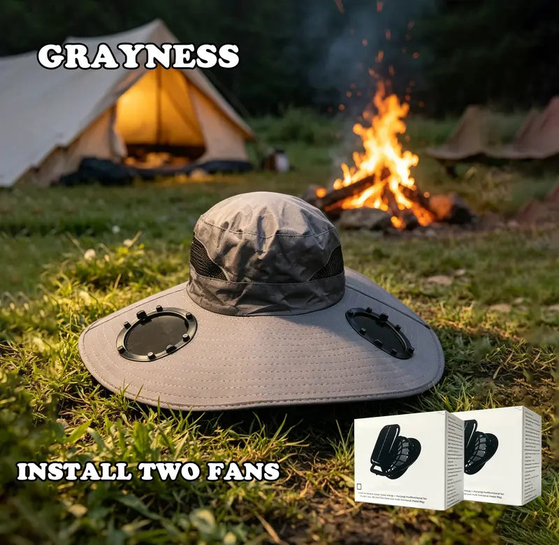 Dual-Fan Cooling Sun Hat