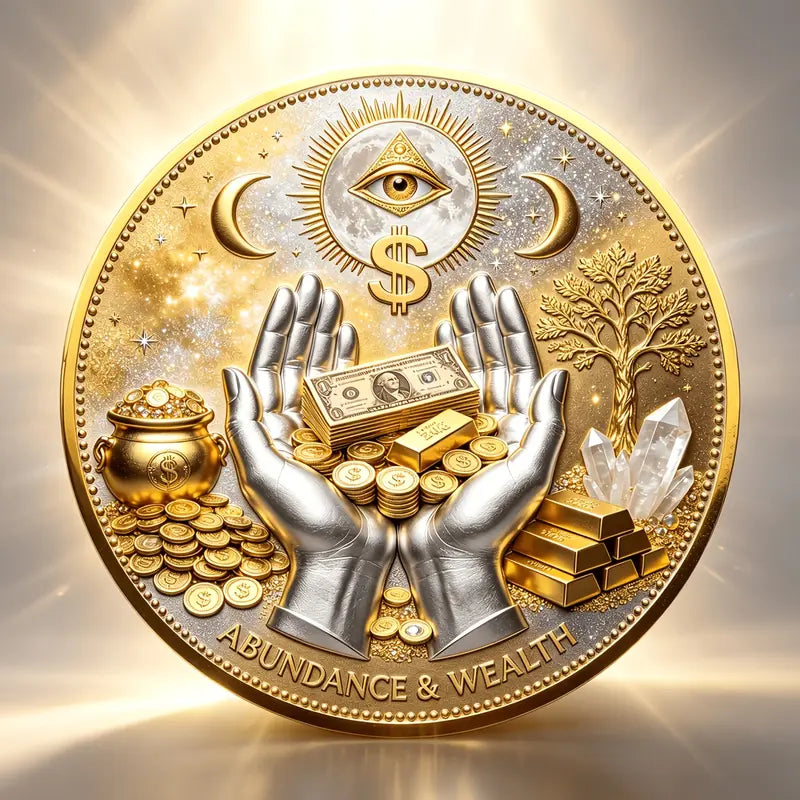 3D Wealth & Prosperity Collectible Coin, All‑Seeing Eye Design, Lucky Charm, Fortune Ornament, Decoration Items