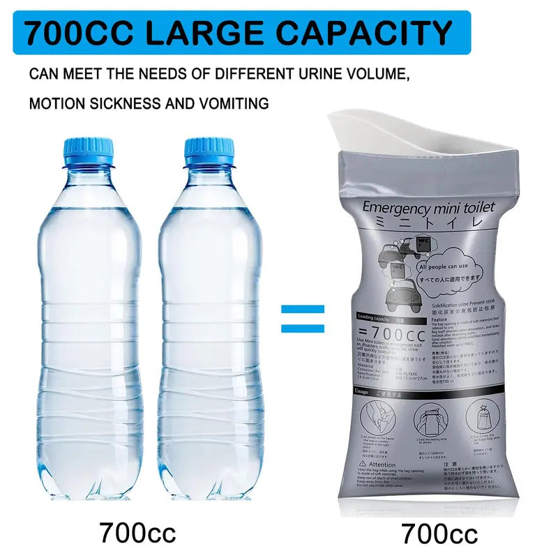 Portable Pee Bags for Car, Camping & Travel