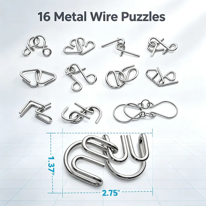 🎁 Metal Montessori Puzzle Solving