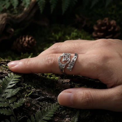 925 Sterling Silver Celtic Witch’s Knot Ring