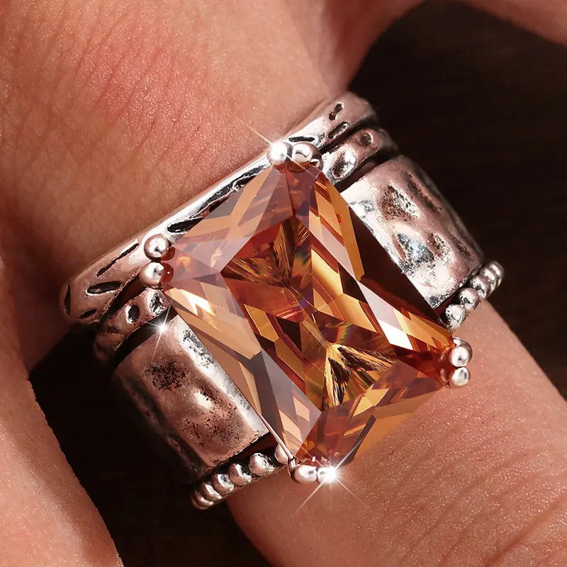 💍 Women’s Vintage Geometric Copper Statement Rings💎