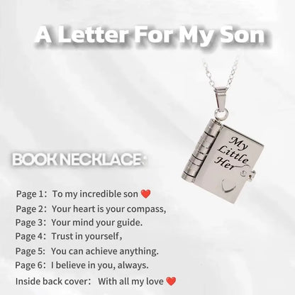 For Daughter / Son - My Little Star Book Necklace My Little Hero Book Necklace