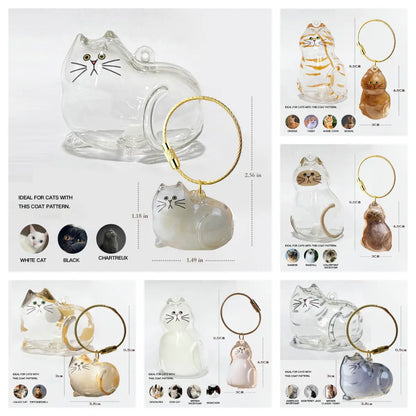 Cat Fur Keepsake Charm – Fillable Memory Keychain