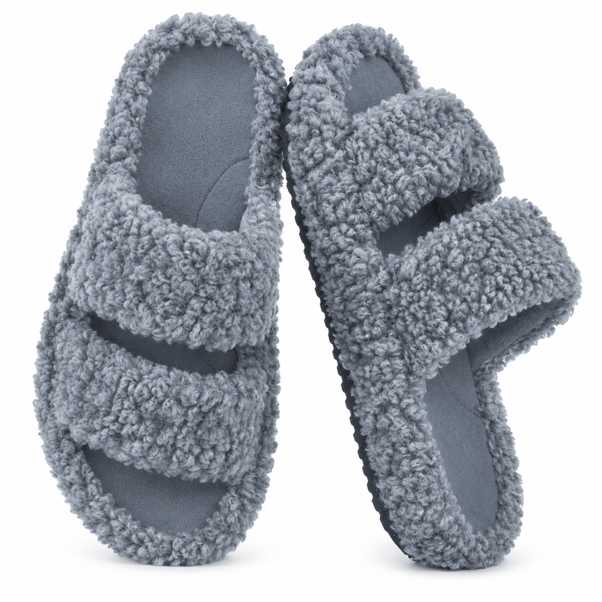Women’s Fuzzy Memory Foam Slippers Non-Slip