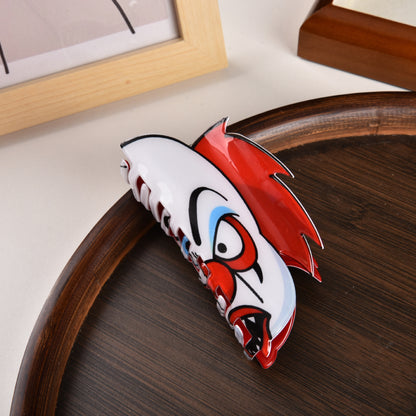 Fun Horror Character Double-Sided Plastic Claw Hair Clips - Halloween Hair Accessories for Women & Men, FallFreshness, Bold Designs for Daily Wear