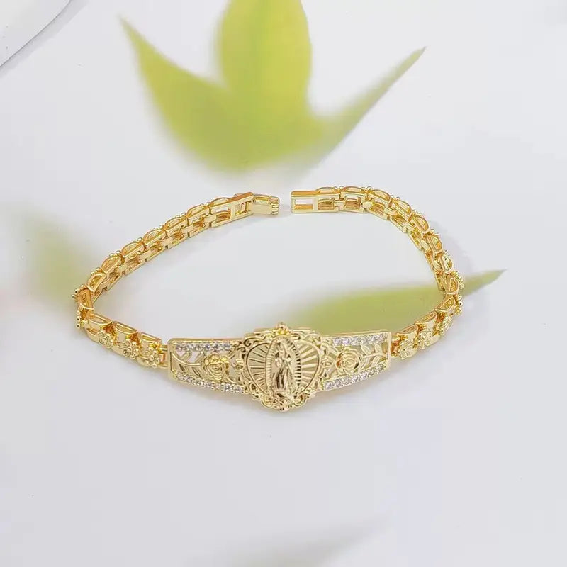Gold Plated Virgin Mary Bracelet