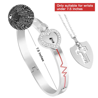100 Languages I Love You Heart Lock & Key Set