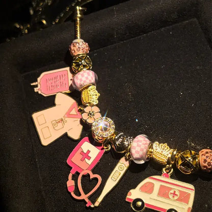 Women’s Multi-Charm Beaded Bracelet