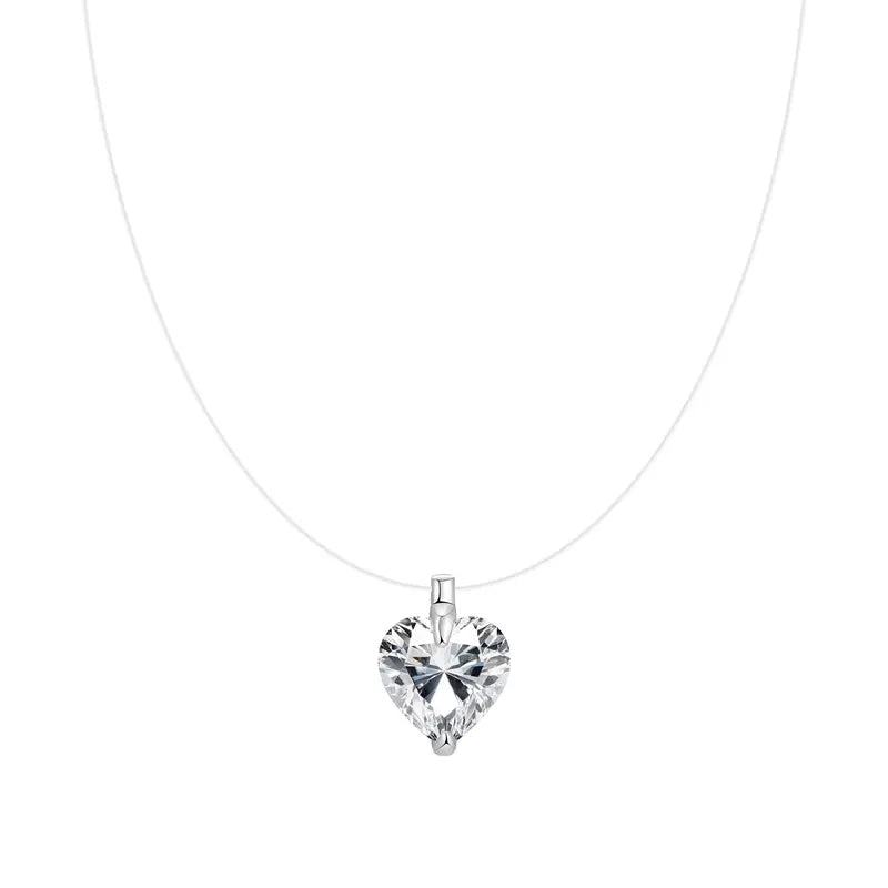 Invisible Floating Crystal Necklace