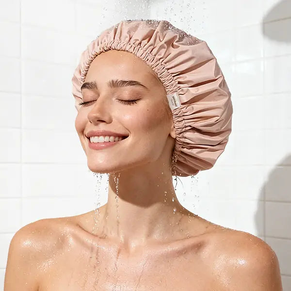 Satin-Lined Hair Protection Shower Cap