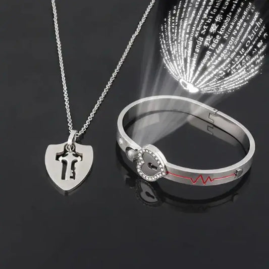 100 Languages I Love You Heart Lock & Key Set