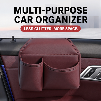 Leather Car Door Storage Pocket Organizer